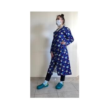 Халат фланелевый на пуговицах