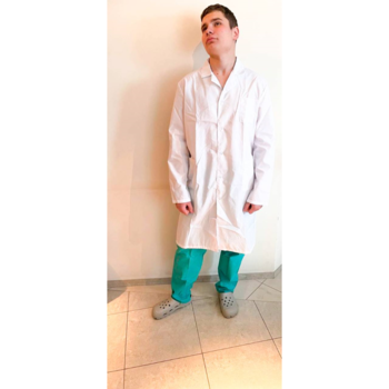 Халат медицинский мужской «Классика» ткань х/б белый